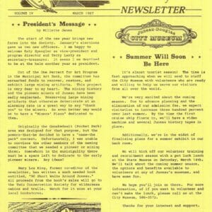GCHS Newsletter Vol. IV No. 1 March 1987