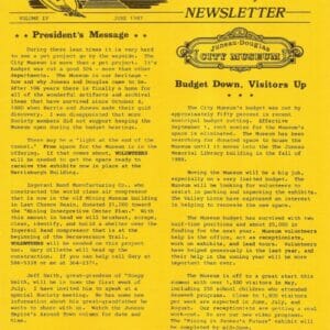 GCHS Newsletter Vol. IV No. 2 June 1987