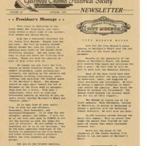GCHS Newsletter Vol. IV No. 3 October 1987