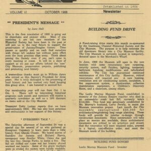 GCHS Newsletter Vol. VI October 1988
