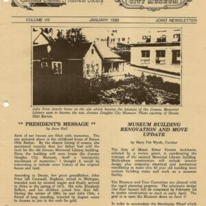 GCHS/JDCM Joint Newsletter Vol. VII January 1989