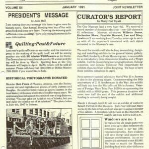 GCHS/JDCM Joint Newsletter Vol. XII January 1991
