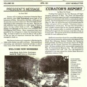 GCHS/JDCM Joint Newsletter Vol. XIII April 1991