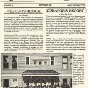 GCHS/JDCM Joint Newsletter Vol. VI September 1991