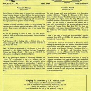 GCHS/JDCM Joint Newsletter Vol. VI No. 2 May 1994