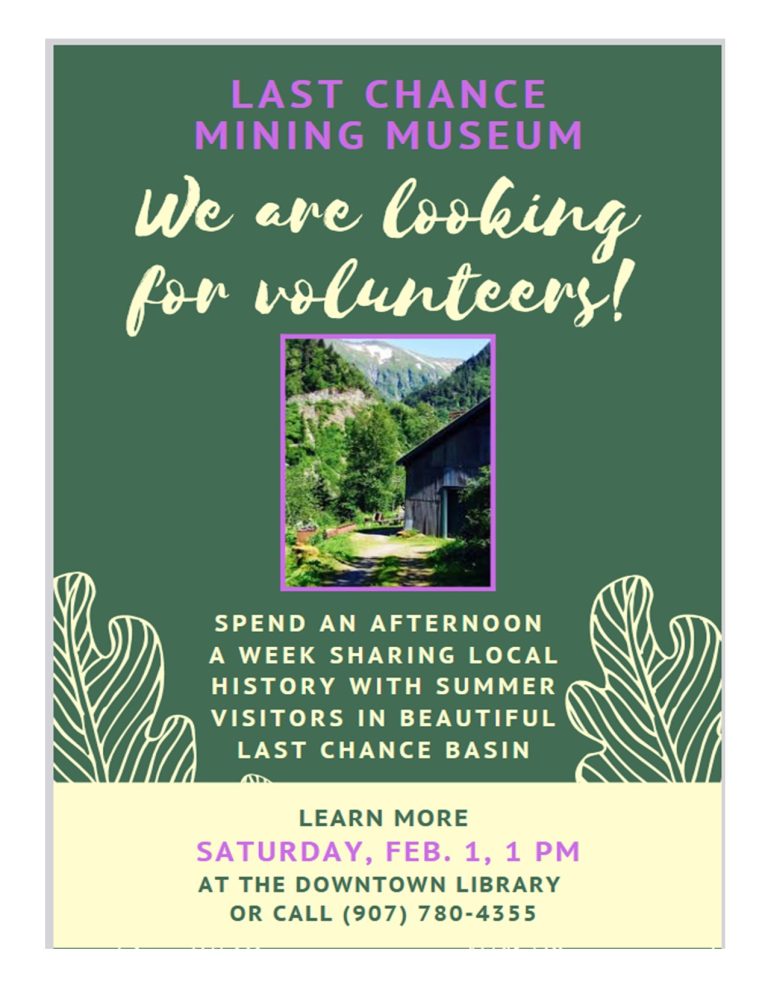 Learn more about Juneau’s mining history as a mining museum volunteer!
